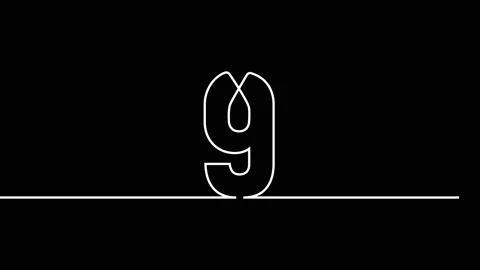 Ten countdown animation continuous single one line art numbers video Stock Footage 313388583