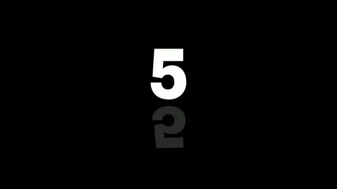 Ten Countdown Timer Animation on Black Stock Footage 314476428