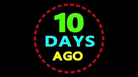 Ten days ago countdown animated footage Stockbeeldmateriaal 330758488