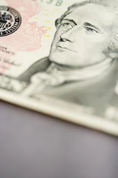 Ten dollar banknote Stock Photos