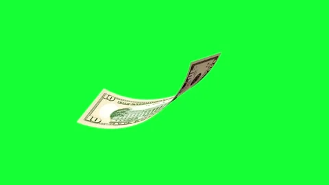 A ten dollar bill flips on a green screen. Stock Footage 337883588