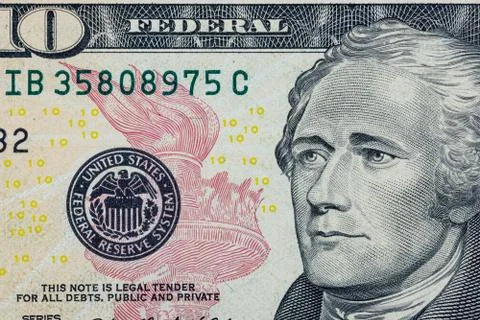 Ten dollar close up Stock Photos