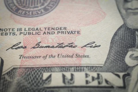 Ten dollars bill Stock-Fotos