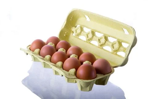 Ten eggs Stock Photos