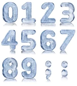 Ten Ice Numbers Stock Photos