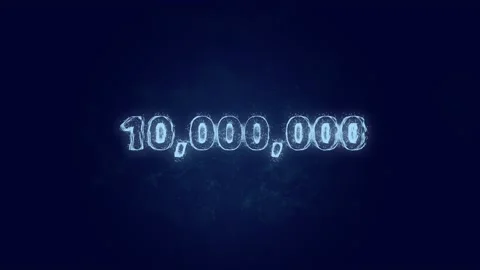 Ten million number text. Plexus with text ten million number. Plexus. 4K video Stock-Footage 171627599