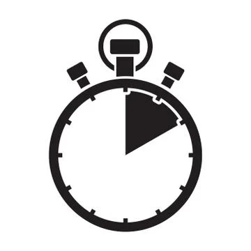 Ten minute stop watch countdown Stock-Illustration