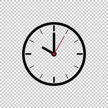 Ten o’Clock flat style icon template isolated on transparent background Stock Illustration
