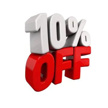 Ten percent automatic reduction Stock Illustration