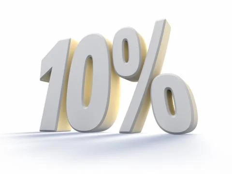 Ten percent Stock Illustration