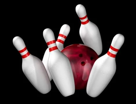 Ten pin bowling Stock Illustration