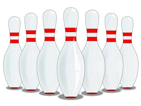 Ten pins Illustrazione stock