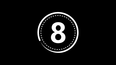 Ten second countdown timer. Digital circular animation. Stock-Footage 333818766