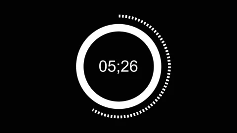 Ten second stopwatch animation. Digital timer countdown clock. Video stock 166301783