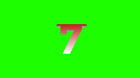 Ten seconds count down with glitch on a green screen Stock Footage 171709250
