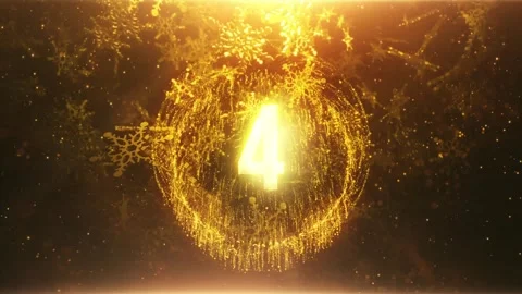 Ten seconds countdown to 2026 Happy new year golden text Stock Footage 318603582