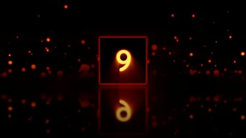 Ten seconds Countdown. 3D Light cube box ten to zero number count down Stock Footage 129592971