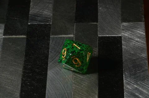 Ten-sided polyhedral die 写真素材