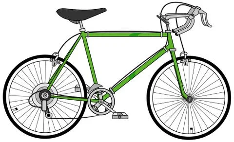 Ten speed bicycle Stock Illustration
