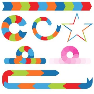 Ten step arrow chart Stock Illustration