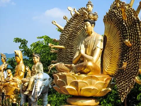 Ten Thousand Buddhas Monastery Stock Photos