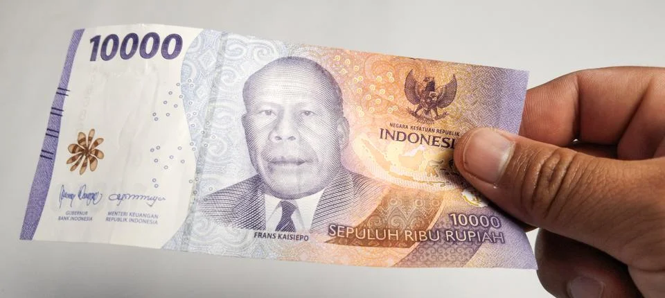 Ten thousand rupiah notes Stock Photos