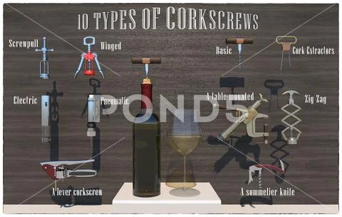 Ten types of Corkscrews & Wine Bottle Openers - most commonly used ...