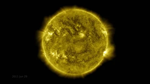 Ten Year Time-lapse of the Sun Stockbeeldmateriaal 139056676