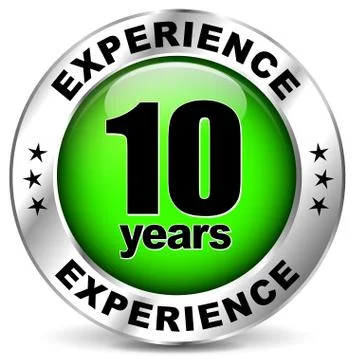 Ten years experience Stock Illustration