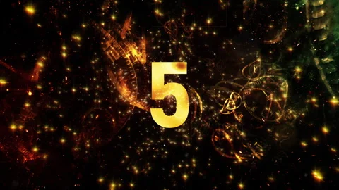 Ten to zero countdown digital effect cinematic title Stock Footage 286112918