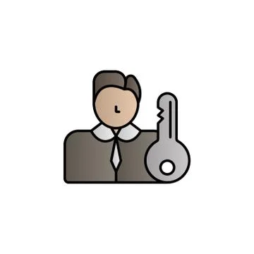 Tenant color gradient vector icon Stock Illustration