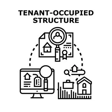 Tenant occupied structure concept vector illustration Stock Illustration