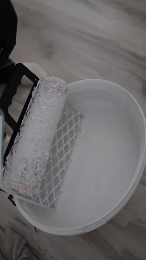 Tenant preparing paint before moving Stock Footage 334592600