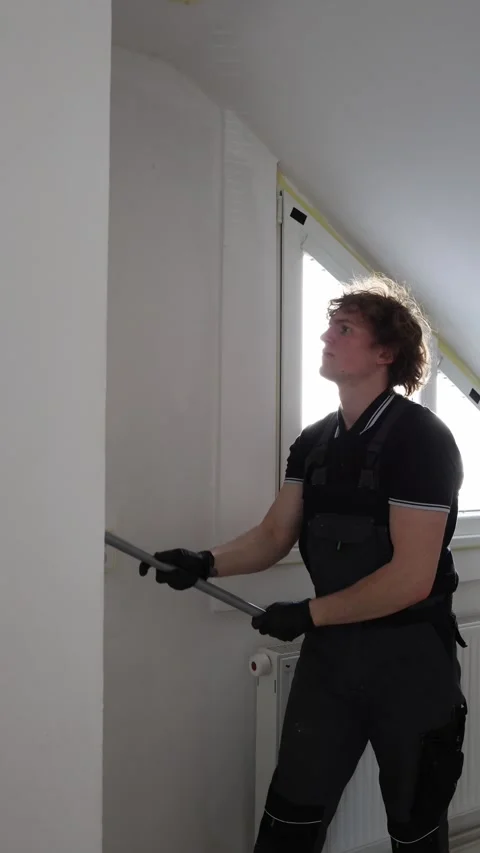 Tenant repainting before move out Stock Footage 334592331