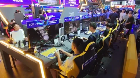 Tencent Game Booth at ChinaJoy2023 in Stock Video Pond5