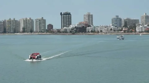 Tender 5 transfer from Punta del Este Stock Footage 253779414