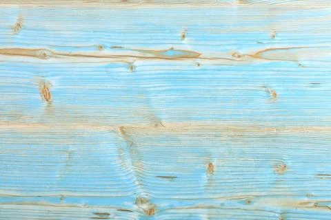 Tender blue and beige color of the wooden texture of the old painted planks. Stock Photos