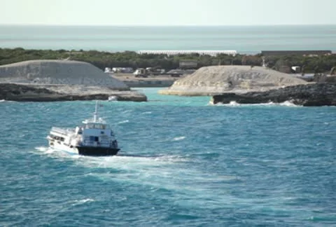 Tender Boat 03 SD Stock Footage 9155585