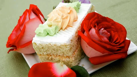 Tender cheese cream cake 库存影片 36773520