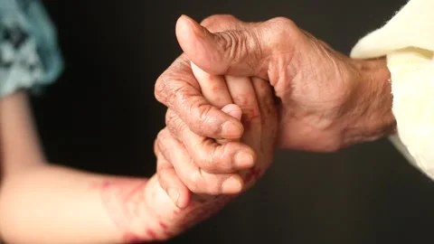 Tender Connection The Hands of Generations Beautifully Intertwined Together Video stock 297008984