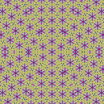 Tender daisy flowers texture in violet on light yellow repeat pattern. Suitab Stock Illustration