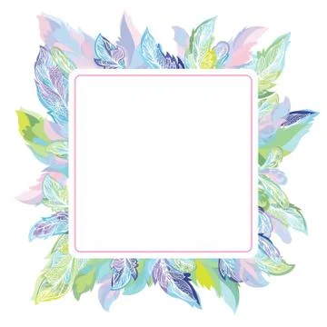 Tender Feather Frame Stock Illustration