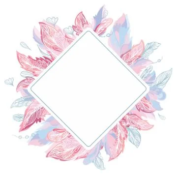 Tender Feather Frame Stock Illustration