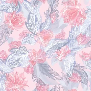 Tender Feather Pattern Stock Illustration