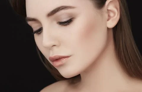 Tender model with perfect makeup Stock Photos
