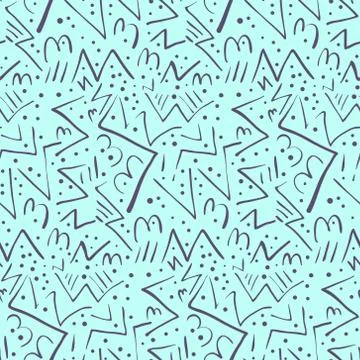 Tender pattern with chaotic hand drawn lines Stock Illustration