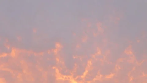 Tender pink clouds on a blue sky Video stock 123910835