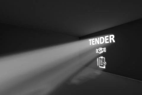 TENDER rays volume light concept 3d illustration Stock Illustration