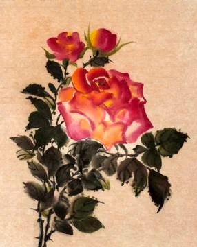 Tender red roses Stock Illustration