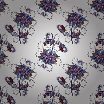 Tender seamless pattern with flowers. Vector floral illustration in vintage styl Stockillustratie